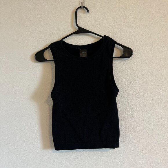 Express black ribbed tank top - Picture 1 of 3
